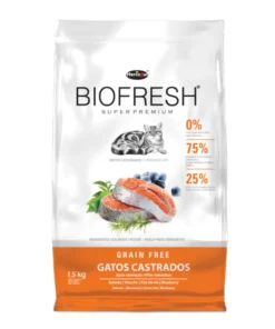 Alimento Biofresh Gato Castrado sabor salmón 1,5 kg + Regalo