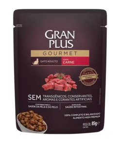 Alimento húmedo Gran Plus Gourmet Sabor Carne Gato Adulto 85 g