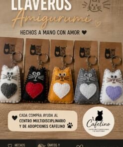 Llavero amigurumi Panterita Love